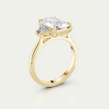 Elle | Radiant & Trapezoid Diamond Trilogy Ring