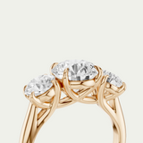 Elodie | Round Diamond Trilogy Ring