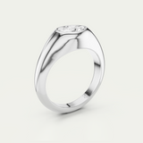 Harper | Oval Diamond Signet Ring