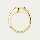 Harper | Oval Diamond Signet Ring