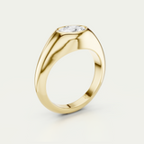 Harper | Oval Diamond Signet Ring