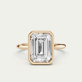 Piper | Emerald Diamond Bezel Ring