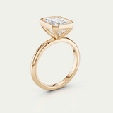 Piper | Emerald Diamond Bezel Ring