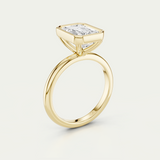 Piper | Emerald Diamond Bezel Ring