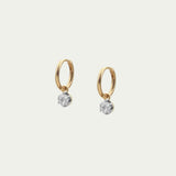 0.50ct Round Diamond Drop Hoops