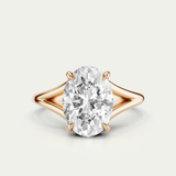 Bronte | Oval Diamond Split Band Ring