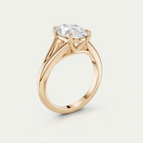 Bronte | Oval Diamond Split Band Ring