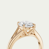 Bronte | Oval Diamond Split Band Ring