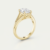 Bronte | Oval Diamond Split Band Ring