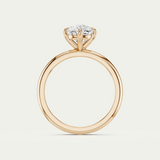 Cleo | Elongated Cushion Diamond Compass Prong Set Ring