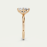 Cleo | Elongated Cushion Diamond Compass Prong Set Ring