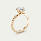Cleo | Elongated Cushion Diamond Compass Prong Set Ring