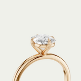 Cleo | Elongated Cushion Diamond Compass Prong Set Ring