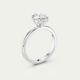 Cleo | Elongated Cushion Diamond Compass Prong Set Ring