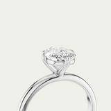 Cleo | Elongated Cushion Diamond Compass Prong Set Ring