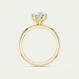 Cleo | Elongated Cushion Diamond Compass Prong Set Ring