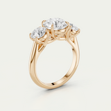 Elodie | Round Diamond Trilogy Ring