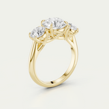 Elodie | Round Diamond Trilogy Ring