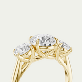 Elodie | Round Diamond Trilogy Ring