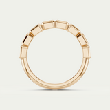 Jean | Emerald Bezel Diamond Band