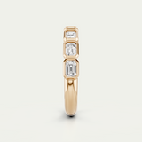 Jean | Emerald Bezel Diamond Band