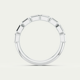 Jean | Emerald Bezel Diamond Band