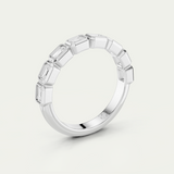 Jean | Emerald Bezel Diamond Band