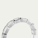 Jean | Emerald Bezel Diamond Band