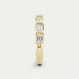 Jean | Emerald Bezel Diamond Band