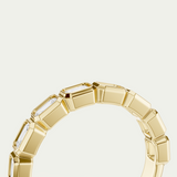 Jean | Emerald Bezel Diamond Band