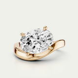 Jemima | Oval Diamond Curved Solitaire Ring
