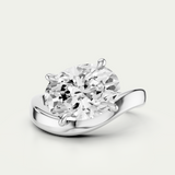 Jemima | Oval Diamond Curved Solitaire Ring