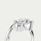 Jemima | Oval Diamond Curved Solitaire Ring