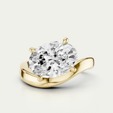 Jemima | Oval Diamond Curved Solitaire Ring