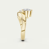 Jemima | Oval Diamond Curved Solitaire Ring