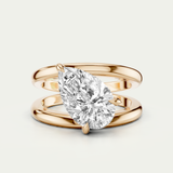 Lottie | Pear Diamond Double Band Ring