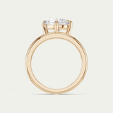 Lottie | Pear Diamond Double Band Ring