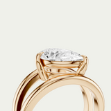 Lottie | Pear Diamond Double Band Ring