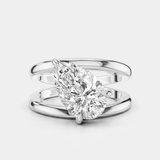 Lottie | Pear Diamond Double Band Ring