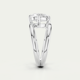 Lottie | Pear Diamond Double Band Ring