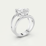 Lottie | Pear Diamond Double Band Ring