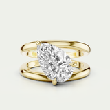 Lottie | Pear Diamond Double Band Ring