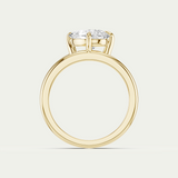 Lottie | Pear Diamond Double Band Ring