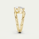 Lottie | Pear Diamond Double Band Ring