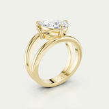 Lottie | Pear Diamond Double Band Ring
