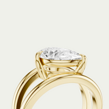 Lottie | Pear Diamond Double Band Ring