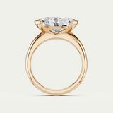 Mieja | Oval Diamond Half Bezel Solitaire Ring