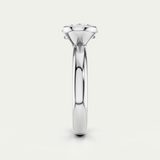 Mieja | Oval Diamond Half Bezel Solitaire Ring