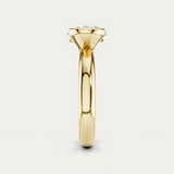 Mieja | Oval Diamond Half Bezel Solitaire Ring