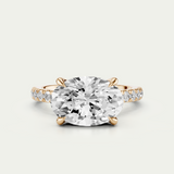 Myra | East West Oval Diamond Set Band Ring